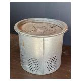 Galvanized metal minnow bucket