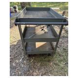 Metal 3 tier tool cart