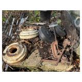 Lawn mower wheel weights, parts washer misc