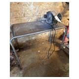 Bench Grinder on table cart w/ casters