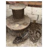 Large Spools of Rope & Barn Pulleys