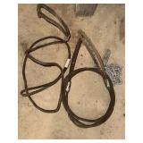 (2) wire cable slings & misc chain link