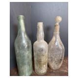 Vtg. Alcohol Glass Bottles - Ste Pierre Smirnoff