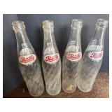 (4) 16oz. swirl Pepsi-Cola Bottles