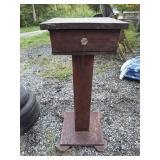 Wooden pedestal phone table