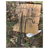 Small Shepherds Hook, metal garden trellis &