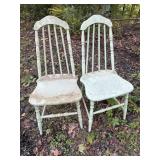(2) Antique Oak Chairs
