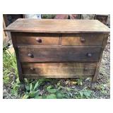 4 drawer wood dresser.  40 x 20 x 33in tall