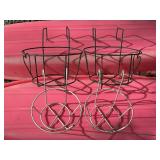 4 Metal Flower Pot Holders 8 & 10"