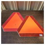 (2) Aluminum Slow Moving Signs