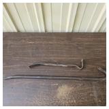(2) Metal Pry Bars 14in long & 27in long