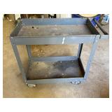 Rolling metal utility cart, 30.5 x 16 x 31.5in