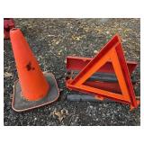17" Safety Cone & Triangle Flares