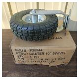 (2) 10in Swivel Casters, one in box