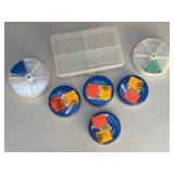 3 plastic fishing accessory organizers & hook