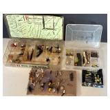 Variety of fly fishing flies & misc