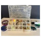 Plano storage container w/fishing lures & sinkers