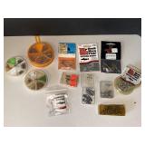 Variety of fishing hooks & sinkers