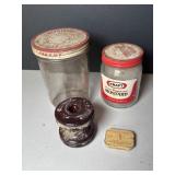 Vtg. Refrigerator Jar, Kraft Mustard Jar, Mustad