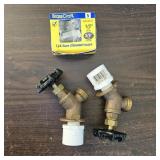 2 Outdoor Facuets & Brass Craft 1/4-Turn