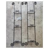 2 iron wall mt decorative plate holders