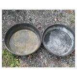 2 - 17in rubber feed pans