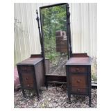 Vanity dressing table, 6 drawers, full length