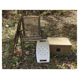 2 Metal Folding Chairs, Bath Chair Base,