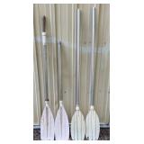 4 aluminum & plastic oars, 2 are Sevylor 60in pair
