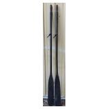 Pair of wooden oars, 77.5in