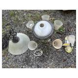 3 light fixtures, 2 ceiling mount