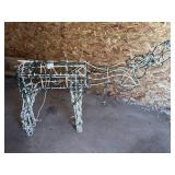 Metal frame reindeer w/lights, approx 4ft x 3ft