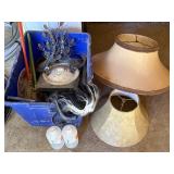 Household items, decor.  2 lampshades, metal