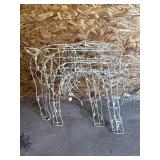 Metal frame reindeer w/lights, folded or possibly