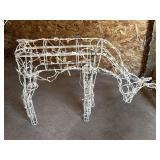 Metal frame reindeer w/lights, approx 3 x 2.5ft,