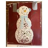 36in lighted snowman in box, untested