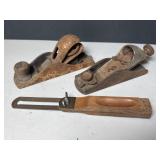(2) Wood Planes & Sliding Bevel