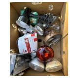 Misc bulbs & 2 clip on lamps