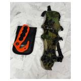 Gut Hook Knife w/Nylon Case & Archery Arm Guard,