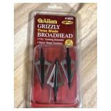 Allen Grizzly 3 blade broadheads, new, 3in