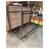 Metal cart on casters