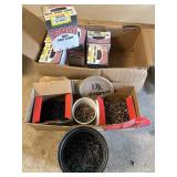(6) boxes of Red Brand 4in Common Nails, screws