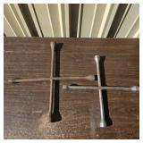 (2) Tire Iron Lug Wrenches 1 is Metric size