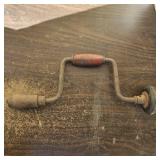 Vtg Hand Drill w/ Wood Handles