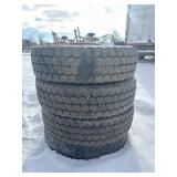 4- Sumitomo 225/70R19.5 Tires On 10 Lug Rims