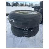 2 Goodyear 11L-15 Tires On 12 Lug Rims