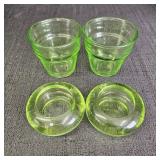 Vintage Green Glassware