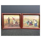2 Vtg Prairie Prints, 5.75 x 4.75in
