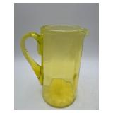 Yellow Glass Pitcher