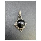 Sterling 925 Black Onyx Cabochon Stone